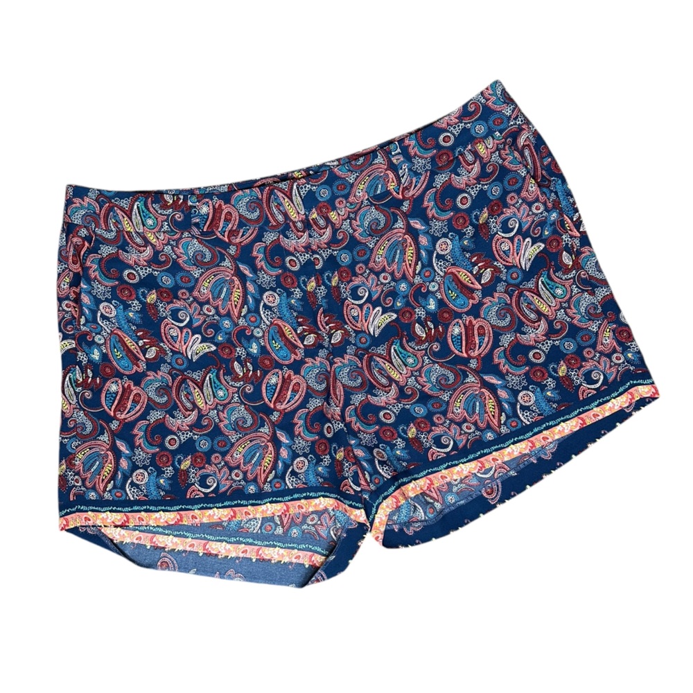 LOFT Plus Ann Taylor Paisley Boho Loose Flowy Shorts